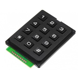 12 Button 4x3 Matrix Spring Loaded Keypad